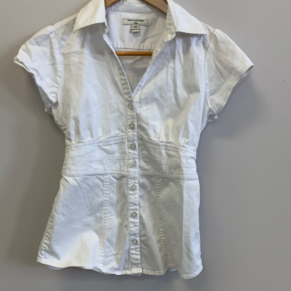 Banana Republic petite collard blouse